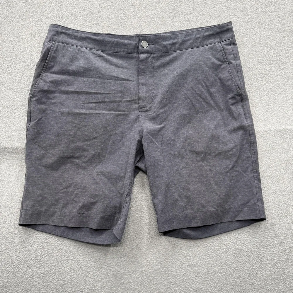 Faherty All Day Shorts Mens 36 Blue Chino Stretch 9 Inseam Drawstring Casual